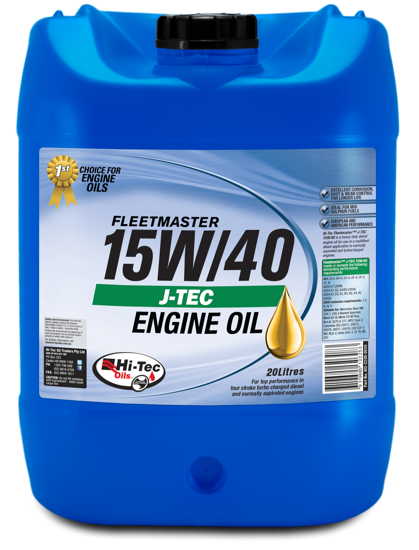 Fleetmaster J-Tec 15W/40 - High-Performance Diesel Engine Oil for