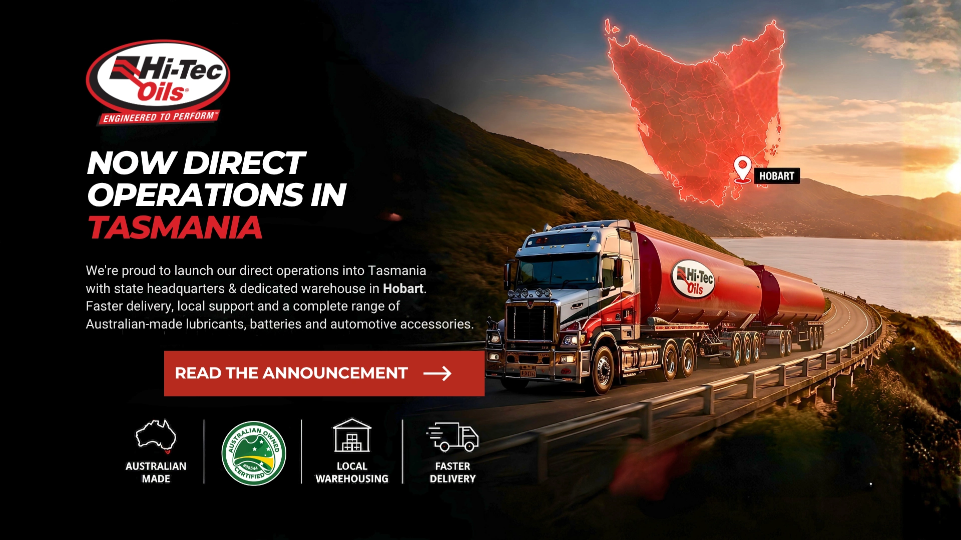 Hi-Tec OIls now in tasmania